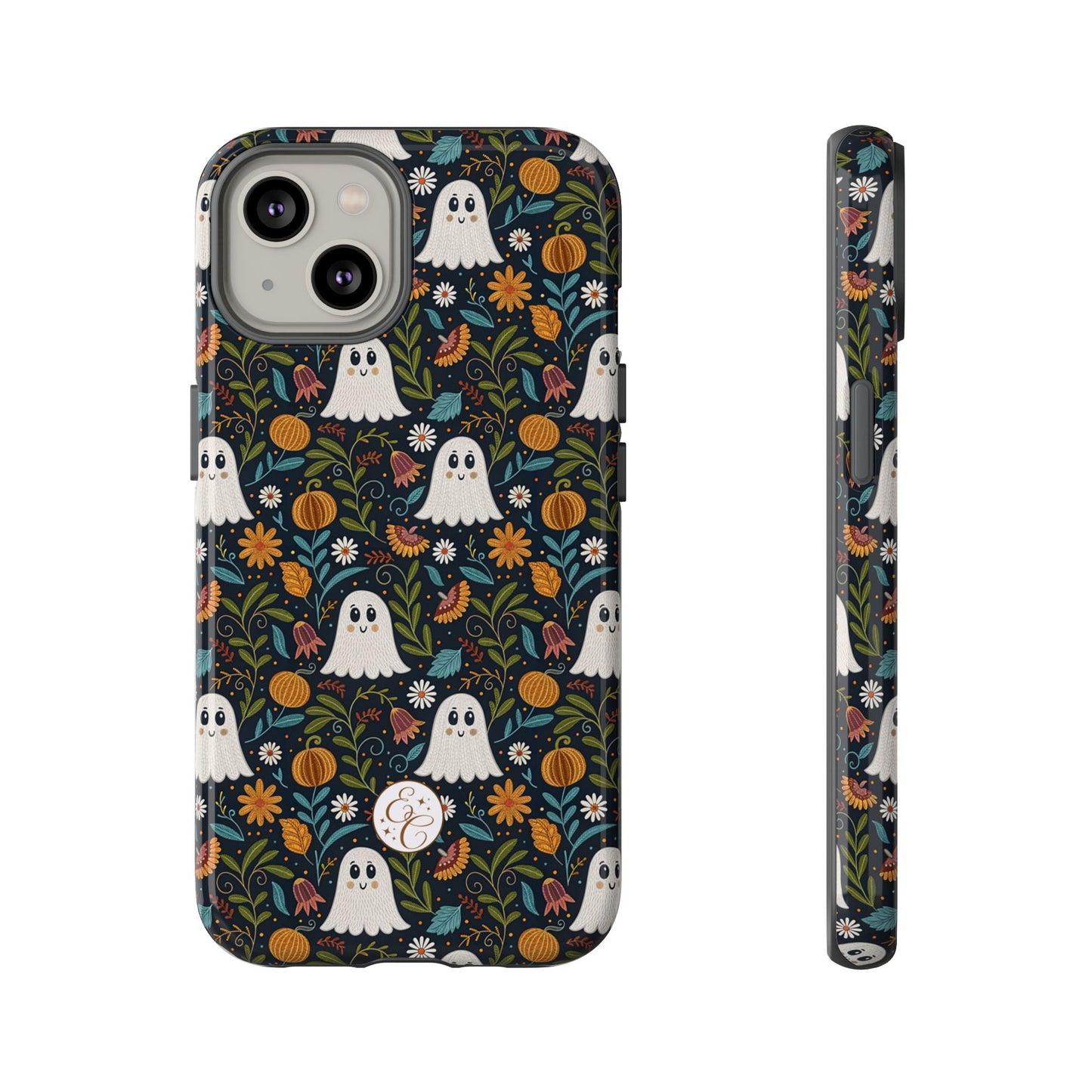 Boho Halloween Ghost Pattern Tough Phone Case