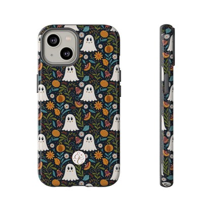 Boho Halloween Ghost Pattern Tough Phone Case