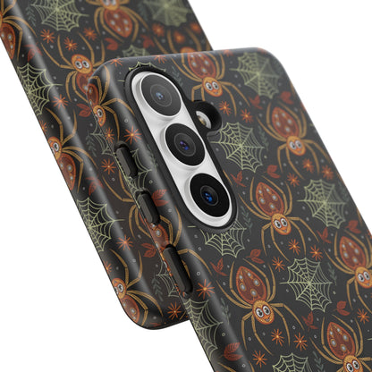 Boho Halloween Spider Pattern Tough Phone Case