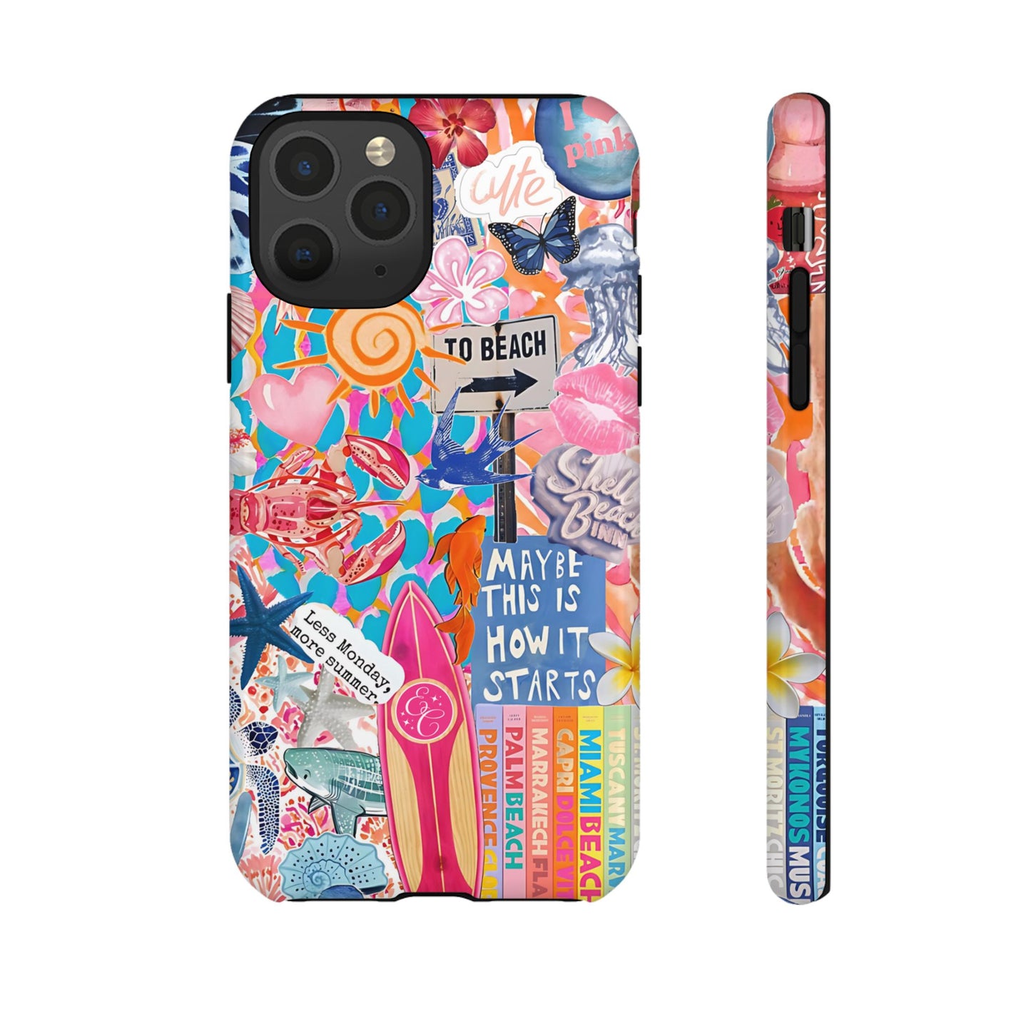 Colorful Beach Collage Tough Phone Case