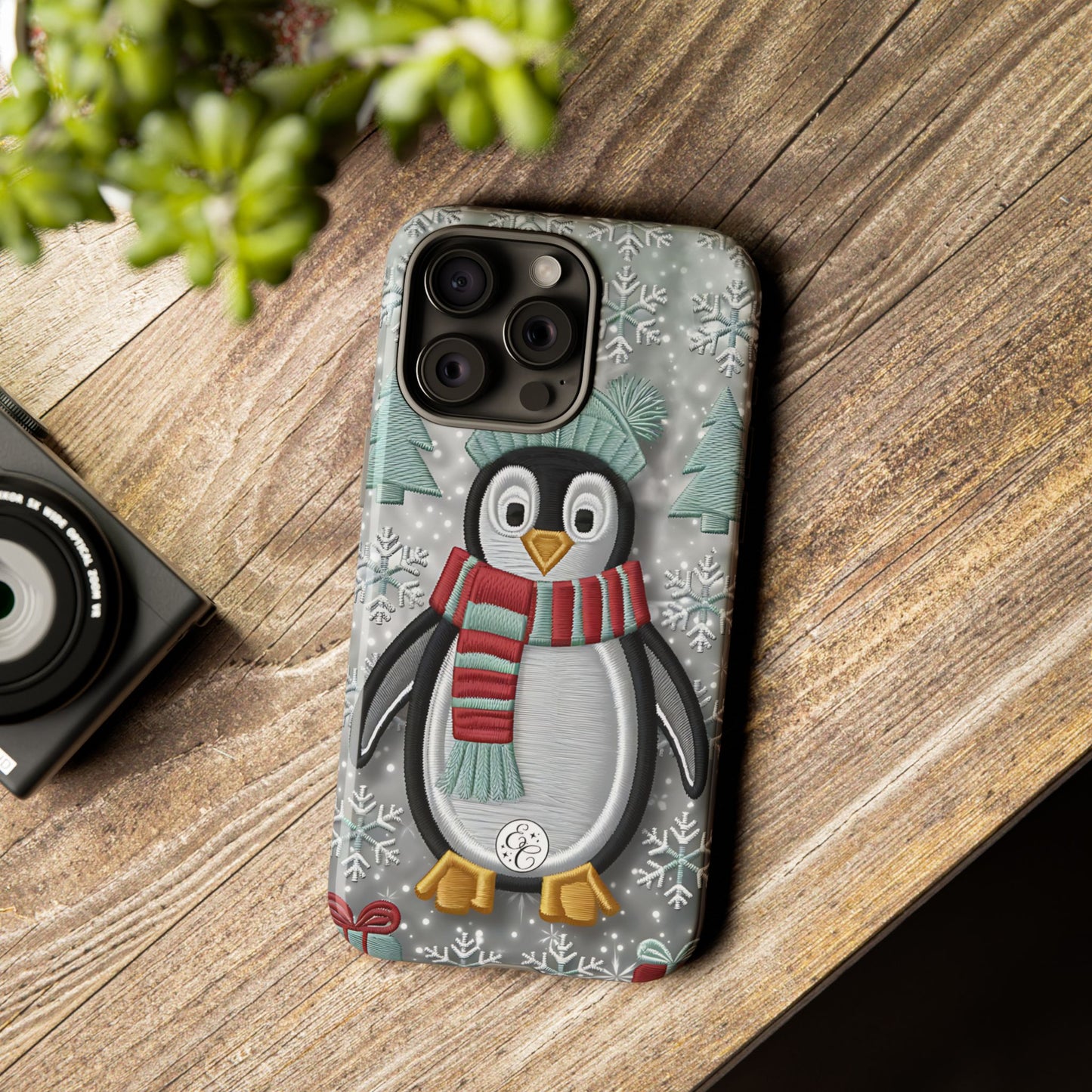 Cute Christmas Penguin Tough Phone Case