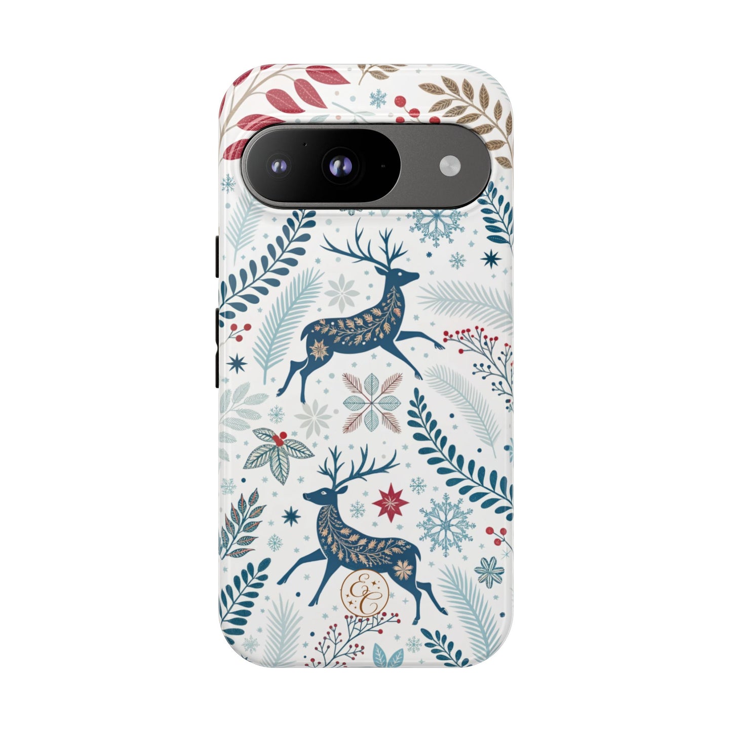 Blue Winter Deer Tough Phone Case