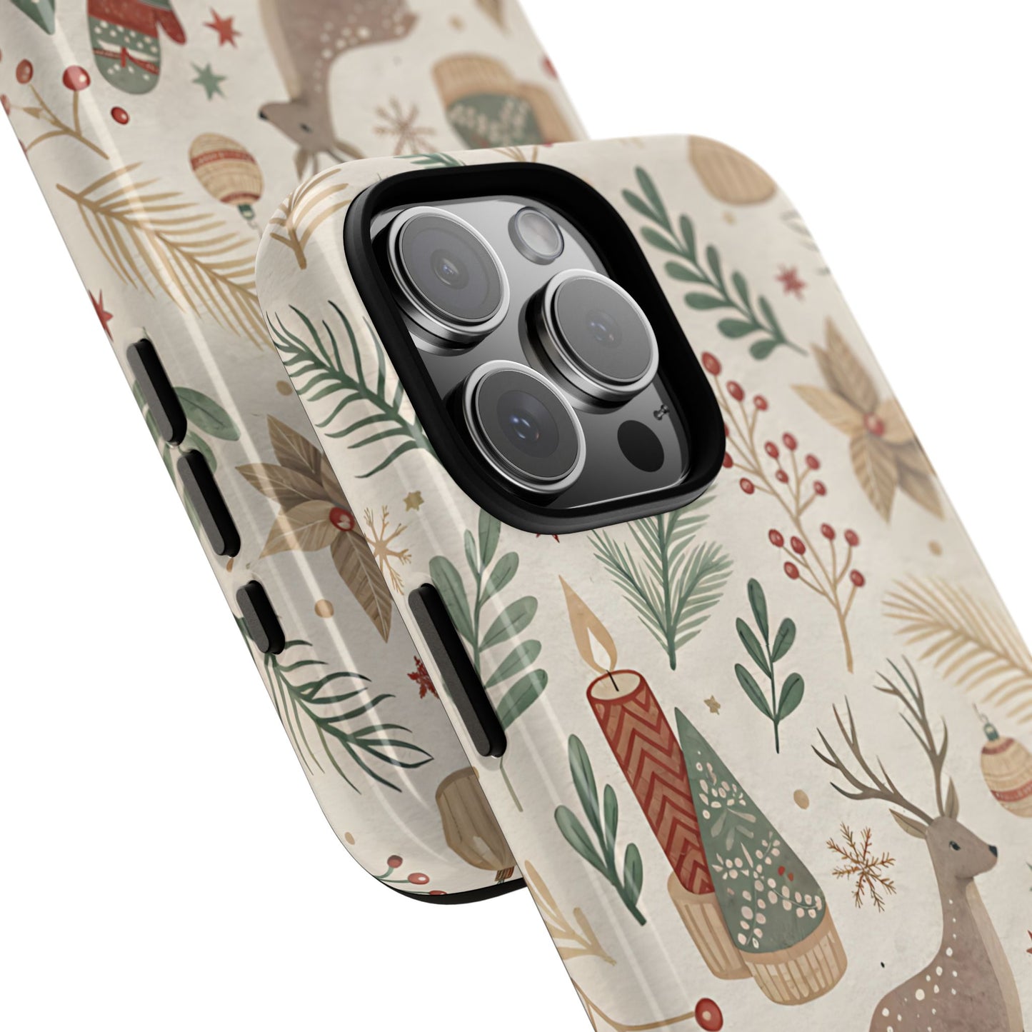 Rustic Christmas Reindeer Tough Phone Case