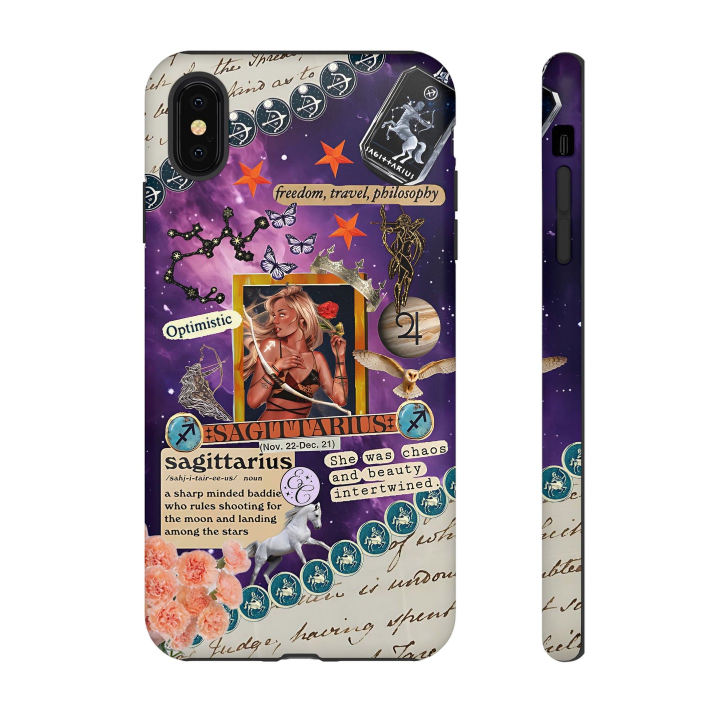 Sagittarius Zodiac Star Sign Tough Phone Case