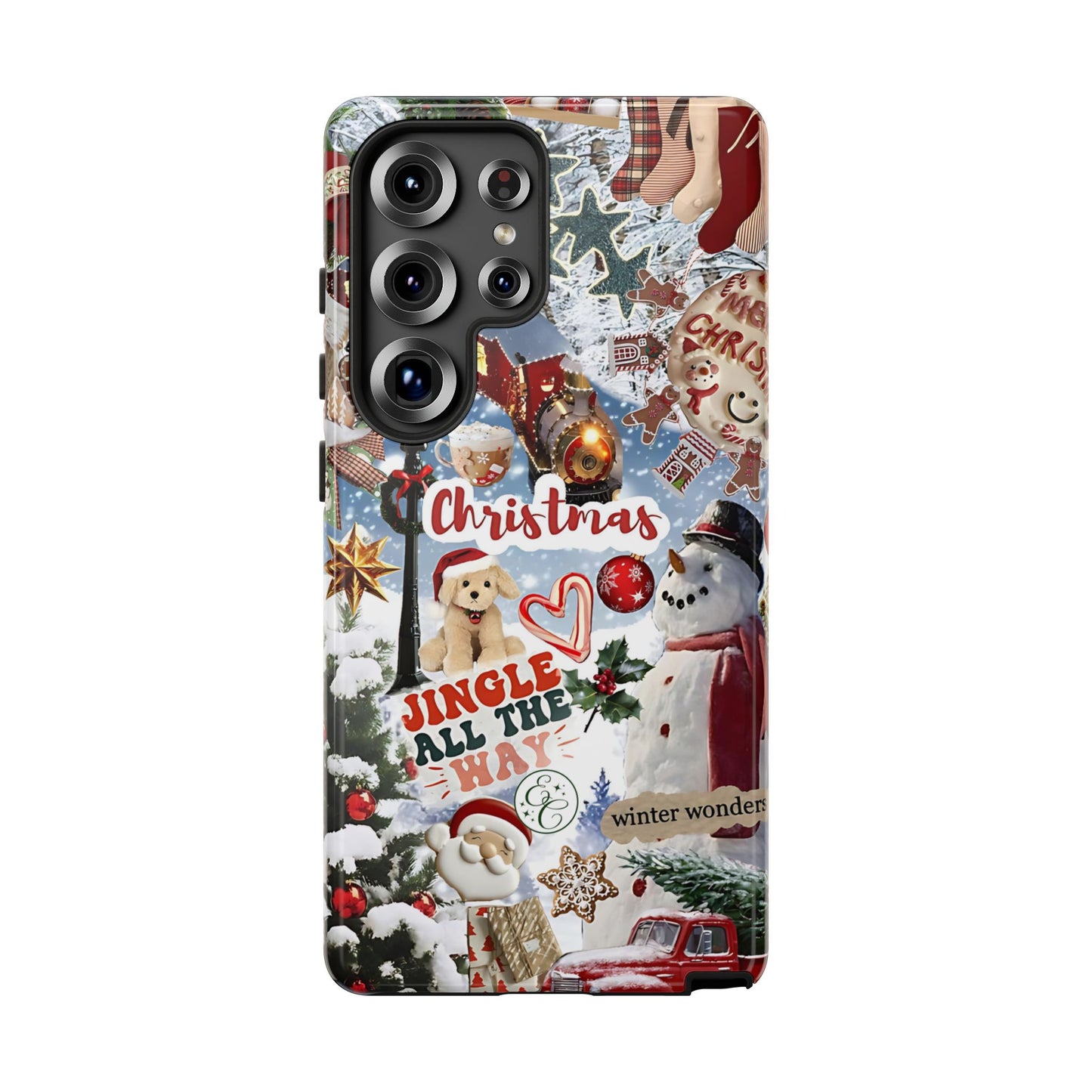 Christmas Holiday Collage Tough Phone Case