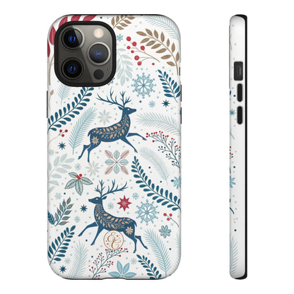 Blue Winter Deer Phone Case