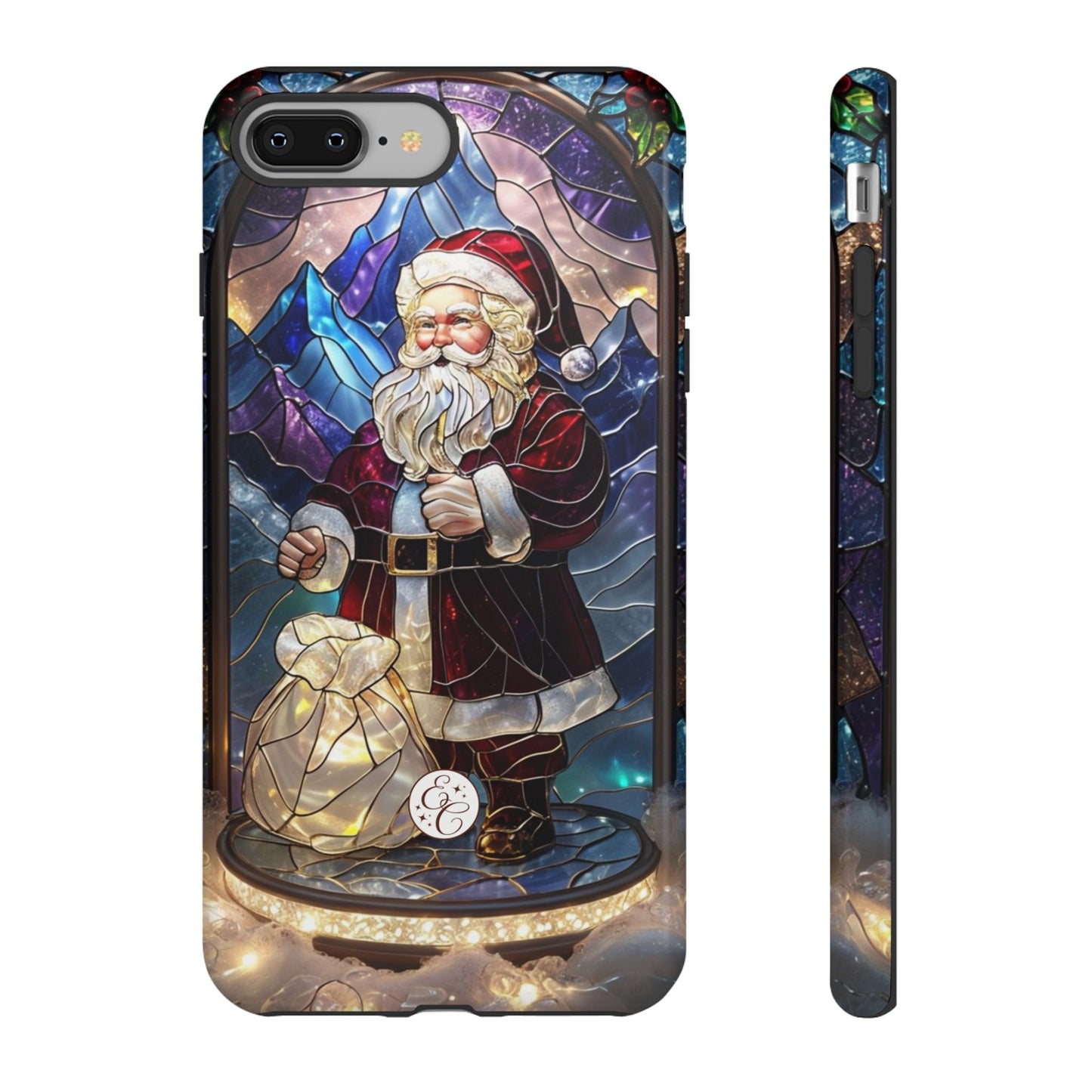 Santa Claus Stained Glass Tough Phone Case