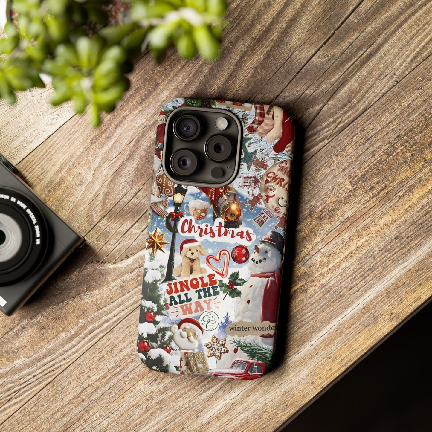 Christmas Holiday Collage Tough Phone Case