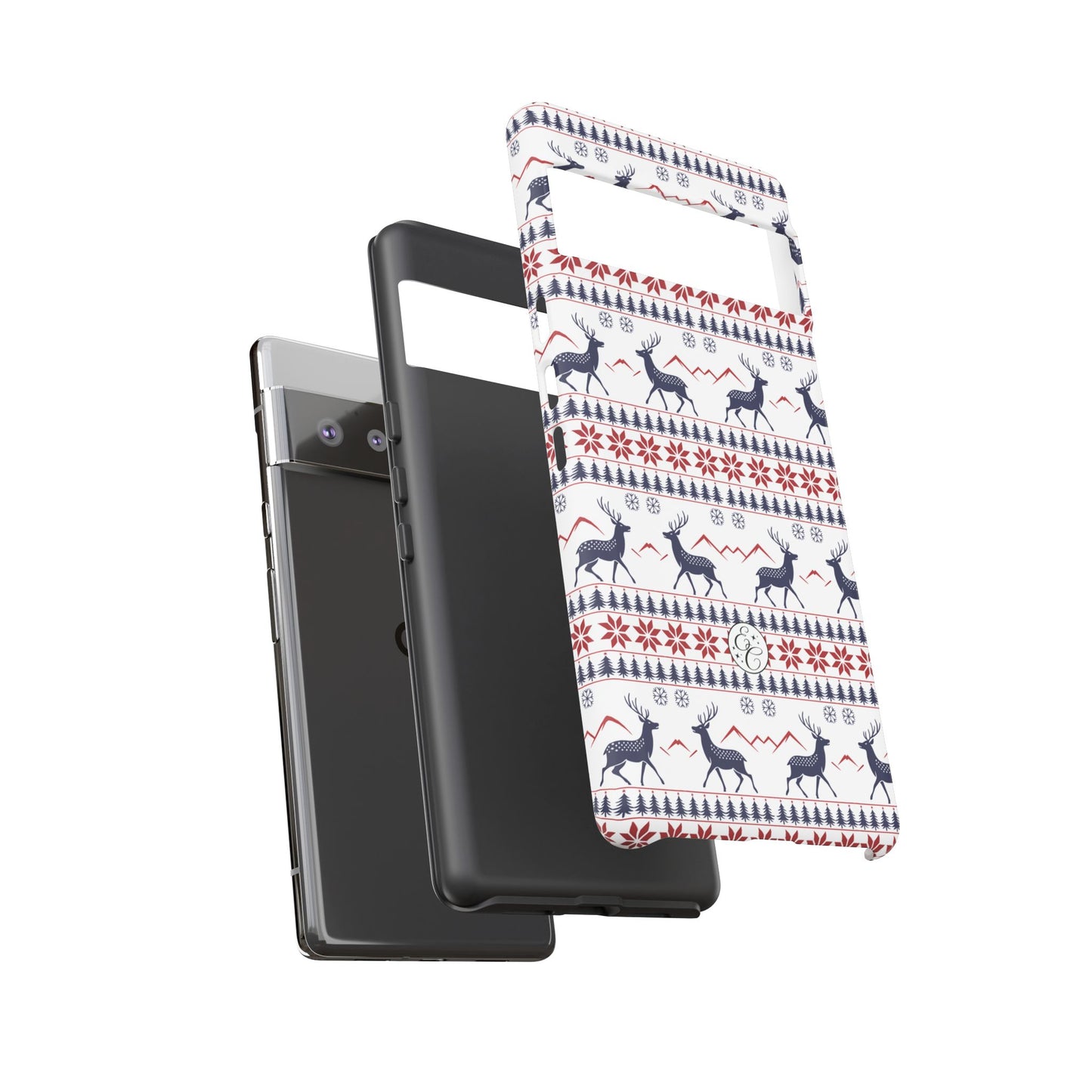 Christmas Reindeer Pattern Tough Phone Case