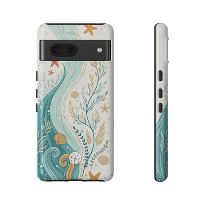 Ocean Boho Doodle Tough Phone Case