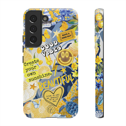 Yellow and Blue Collage Tough Phone Case