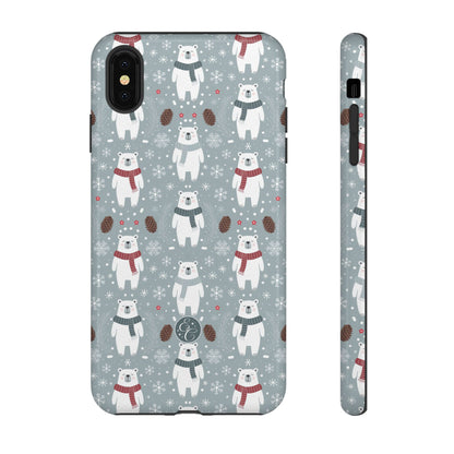 Cute Polar Bear Pattern Tough Phone Case