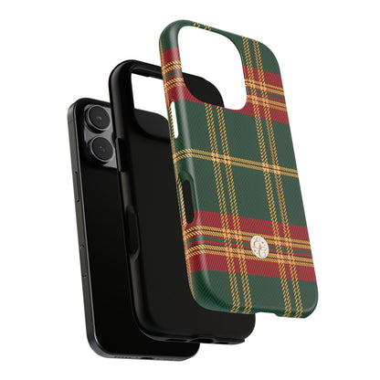 Green Red & Gold Plaid Tough Phone Case