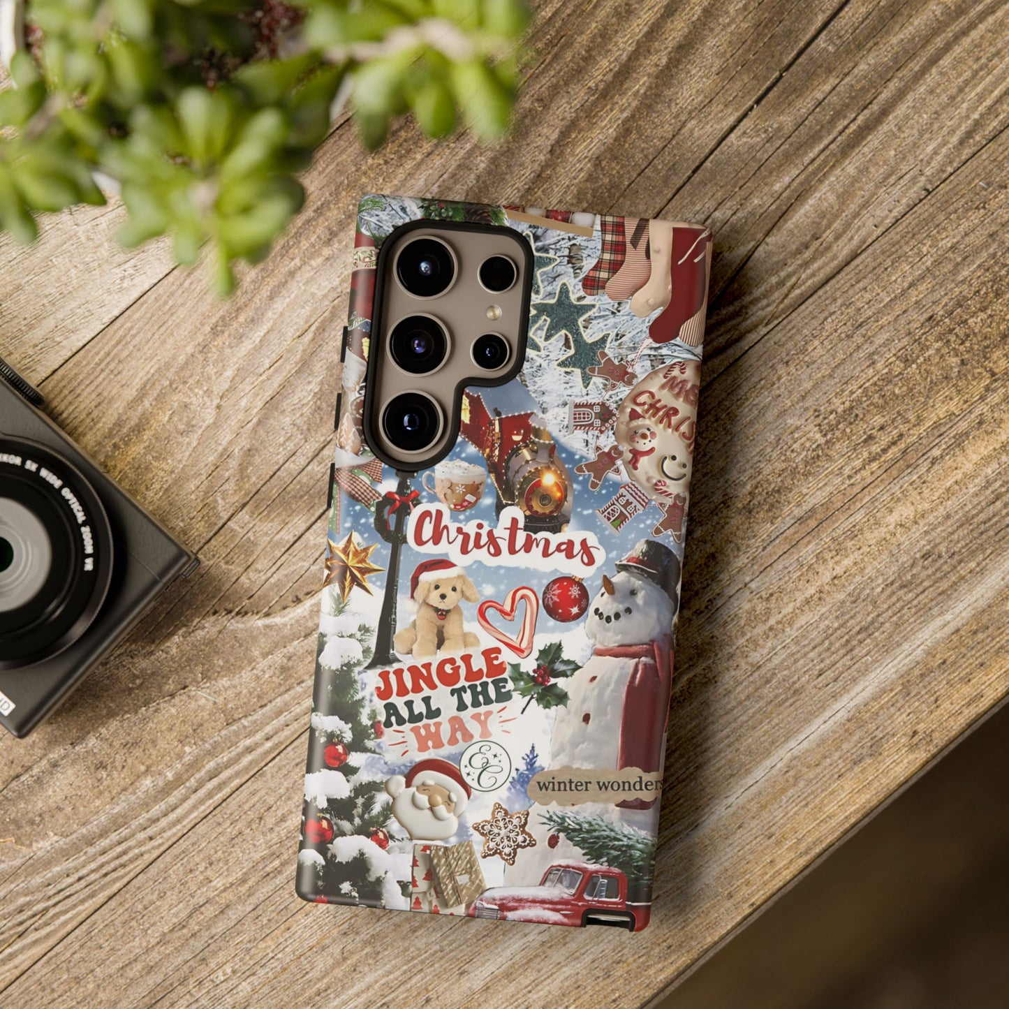 Christmas Holiday Collage Tough Phone Case