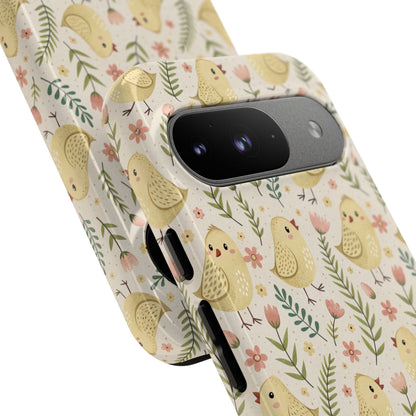 Vintage Floral Chick Pattern Tough Phone Case
