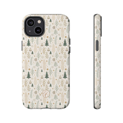 Boho Christmas Forest Tough Phone Case