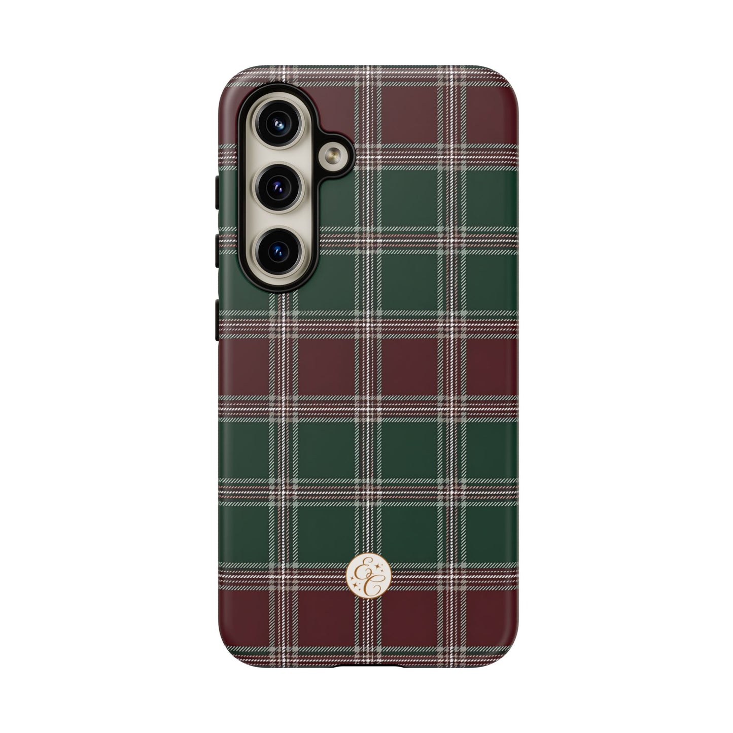 Green & Burgundy Plaid Tough Phone Case