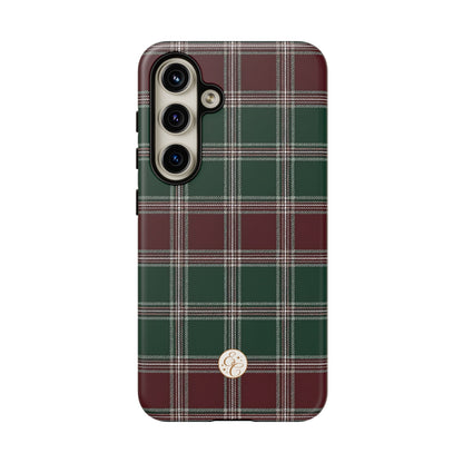Green & Burgundy Plaid Tough Phone Case
