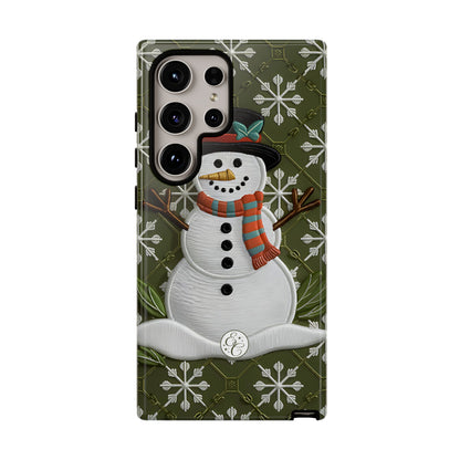 Christmas Snowman Tough Phone Case