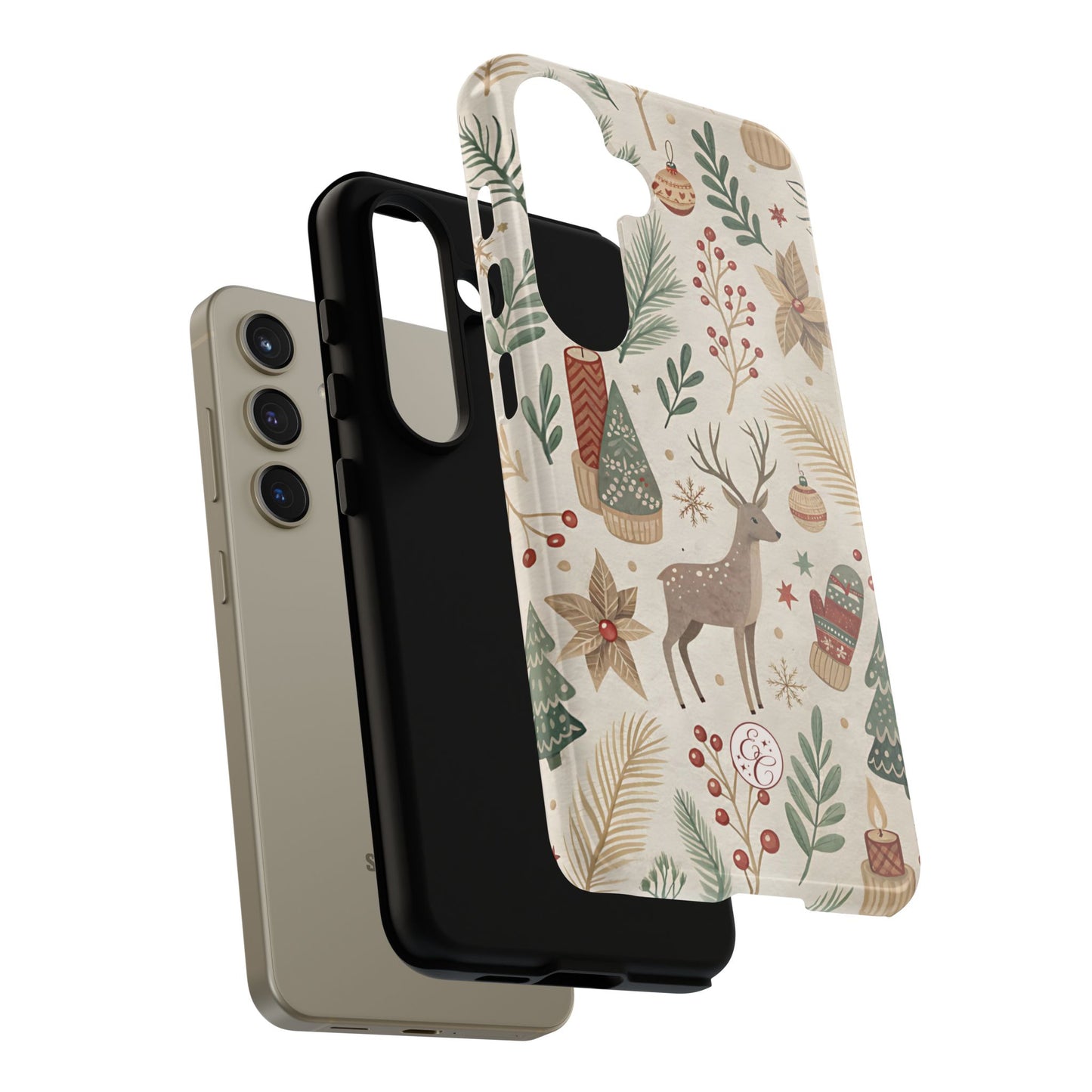 Rustic Christmas Reindeer Tough Phone Case