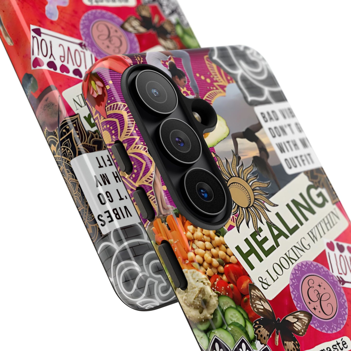 Yoga and Meditation Collage Tough Phone Case