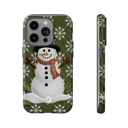 Christmas Snowman Tough Phone Case