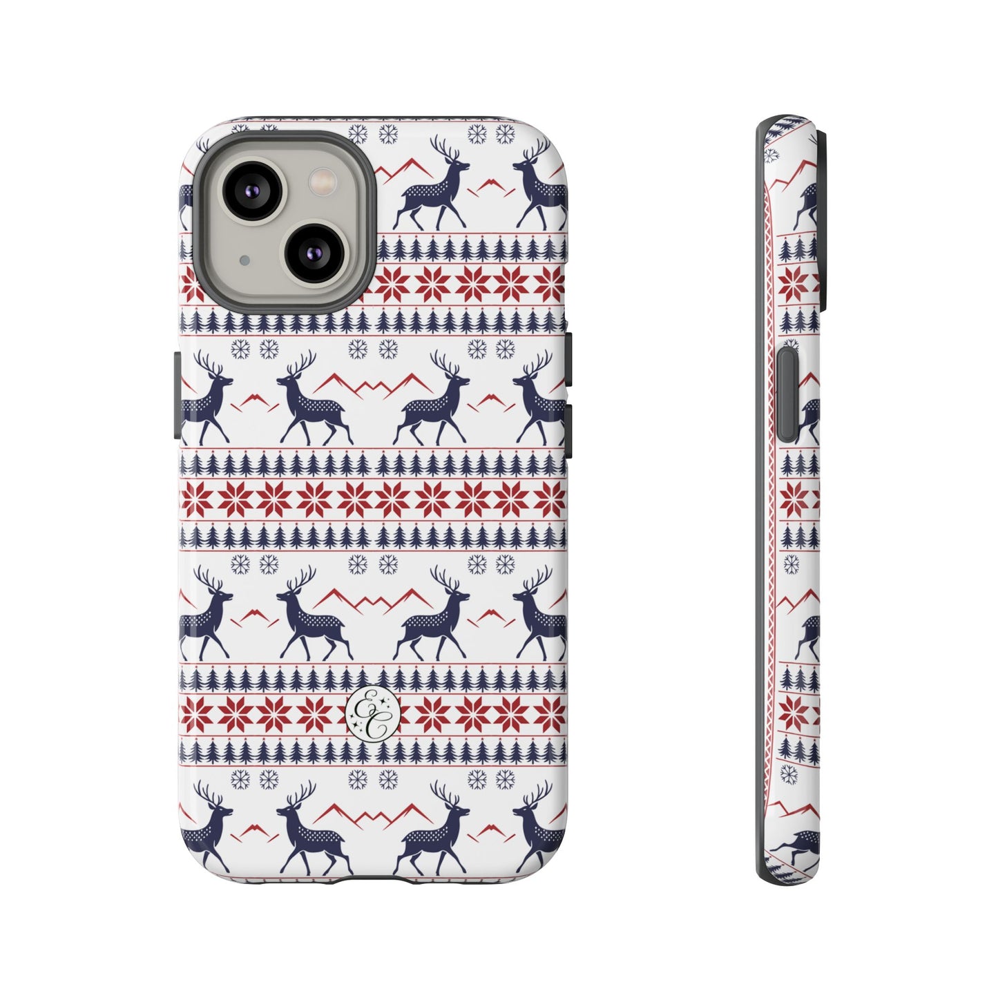 Christmas Reindeer Pattern Tough Phone Case