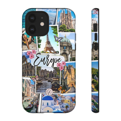 Europe Travel Collage Tough Phone Case