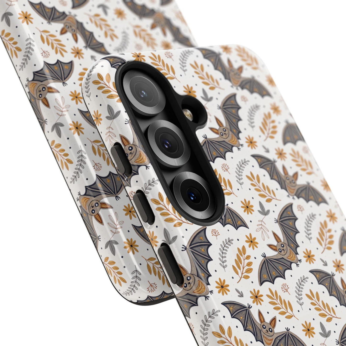 Boho Halloween Bat Pattern Tough Phone Case