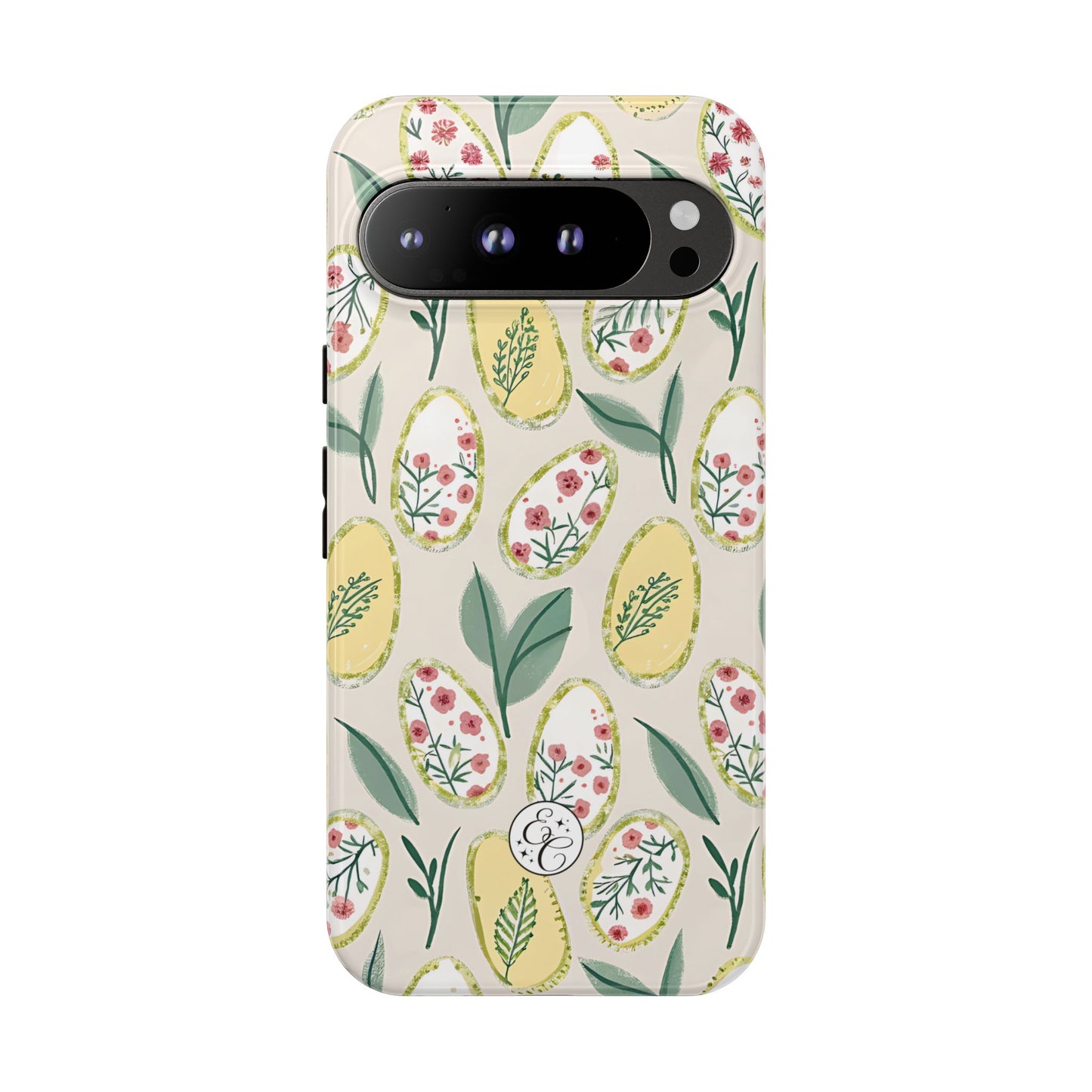 Floral Easter Egg Pattern Tough Phone Case