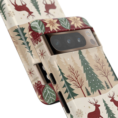 Vintage Christmas Reindeer Tough Phone Case