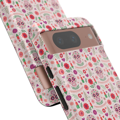 Pink Boho Day of the Dead Tough Phone Case