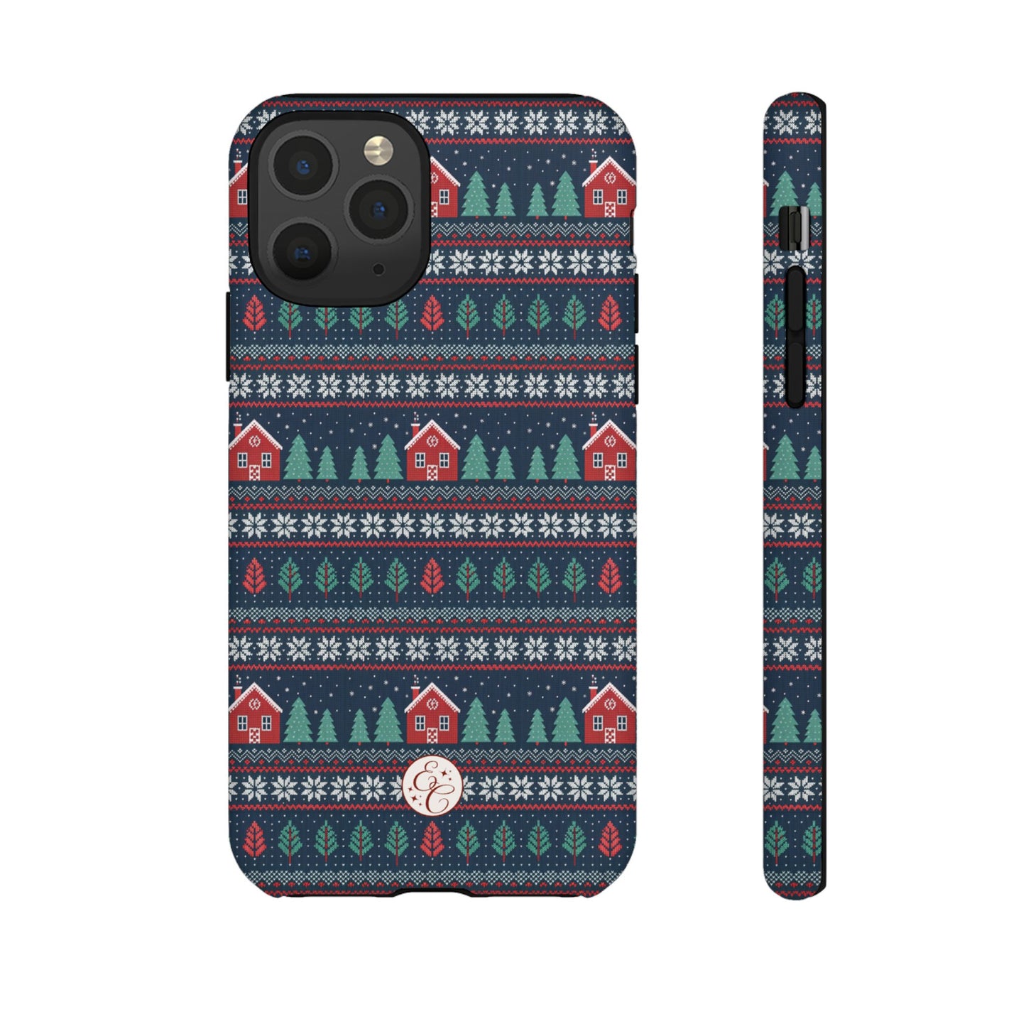 Winter Cottage Pattern Tough Phone Case