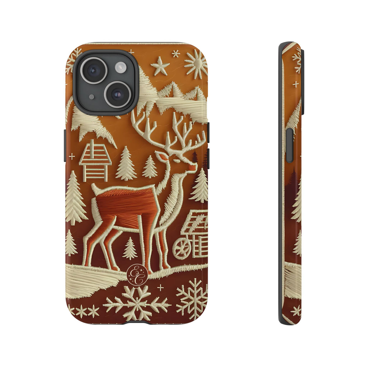 Rustic Reindeer Christmas Phone Case