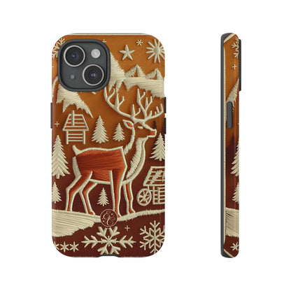 Rustic Reindeer Christmas Phone Case