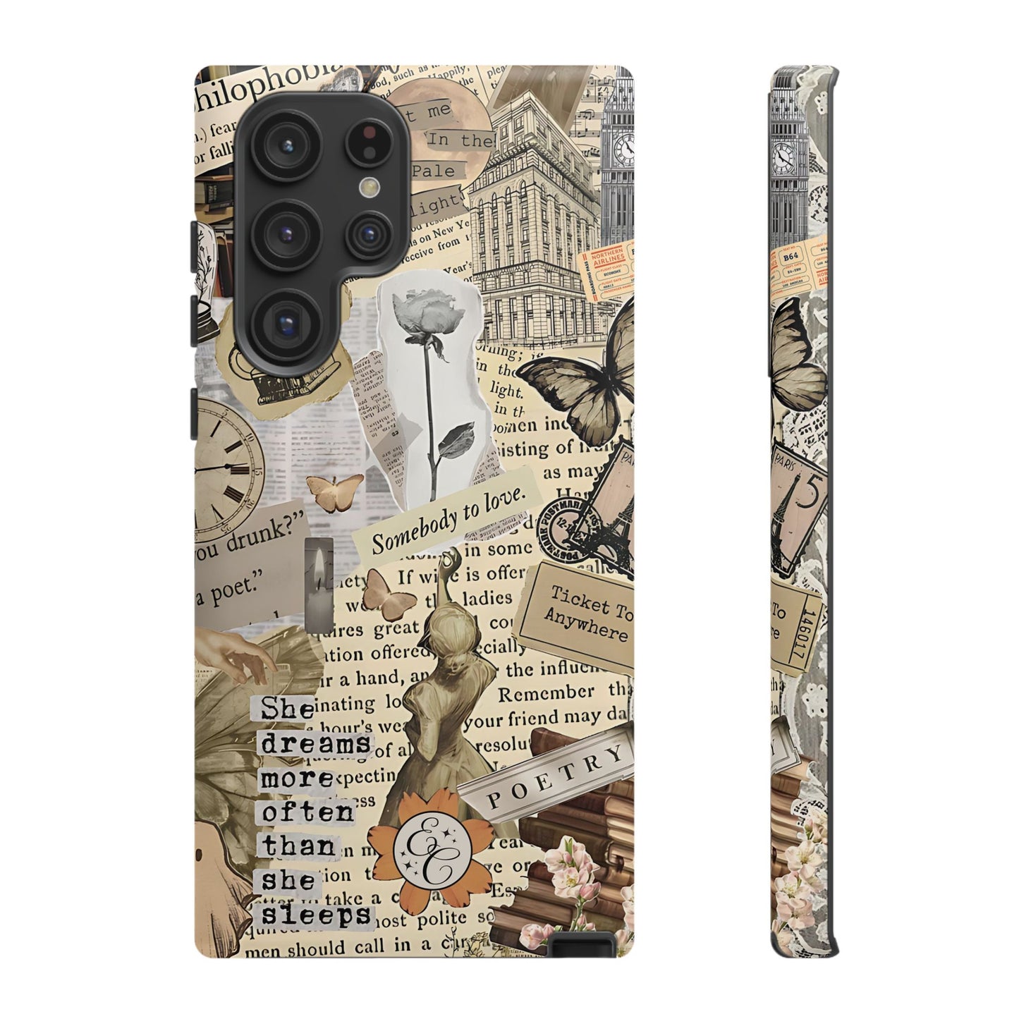 Library Romance Collage Tough Phone Case