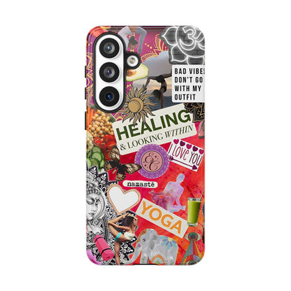 Yoga and Meditation Collage Tough Phone Case
