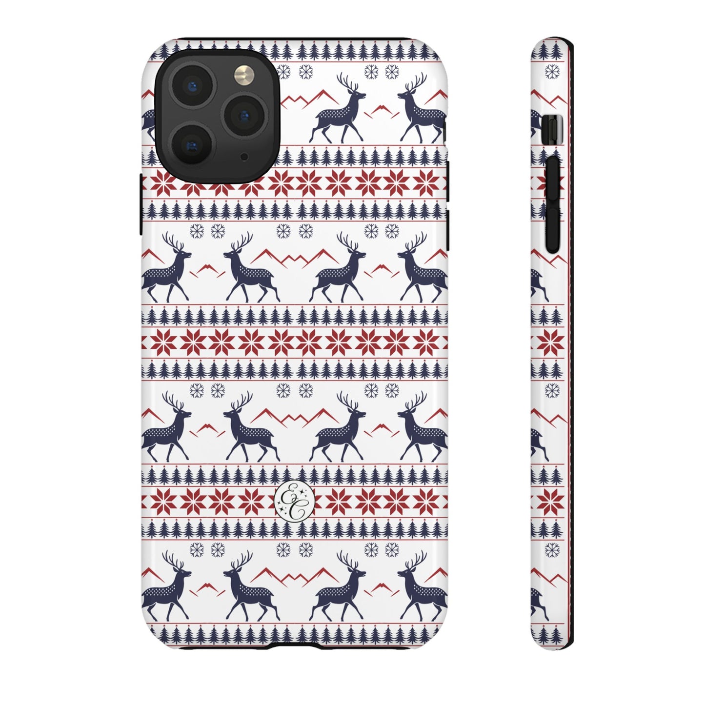 Christmas Reindeer Pattern Tough Phone Case