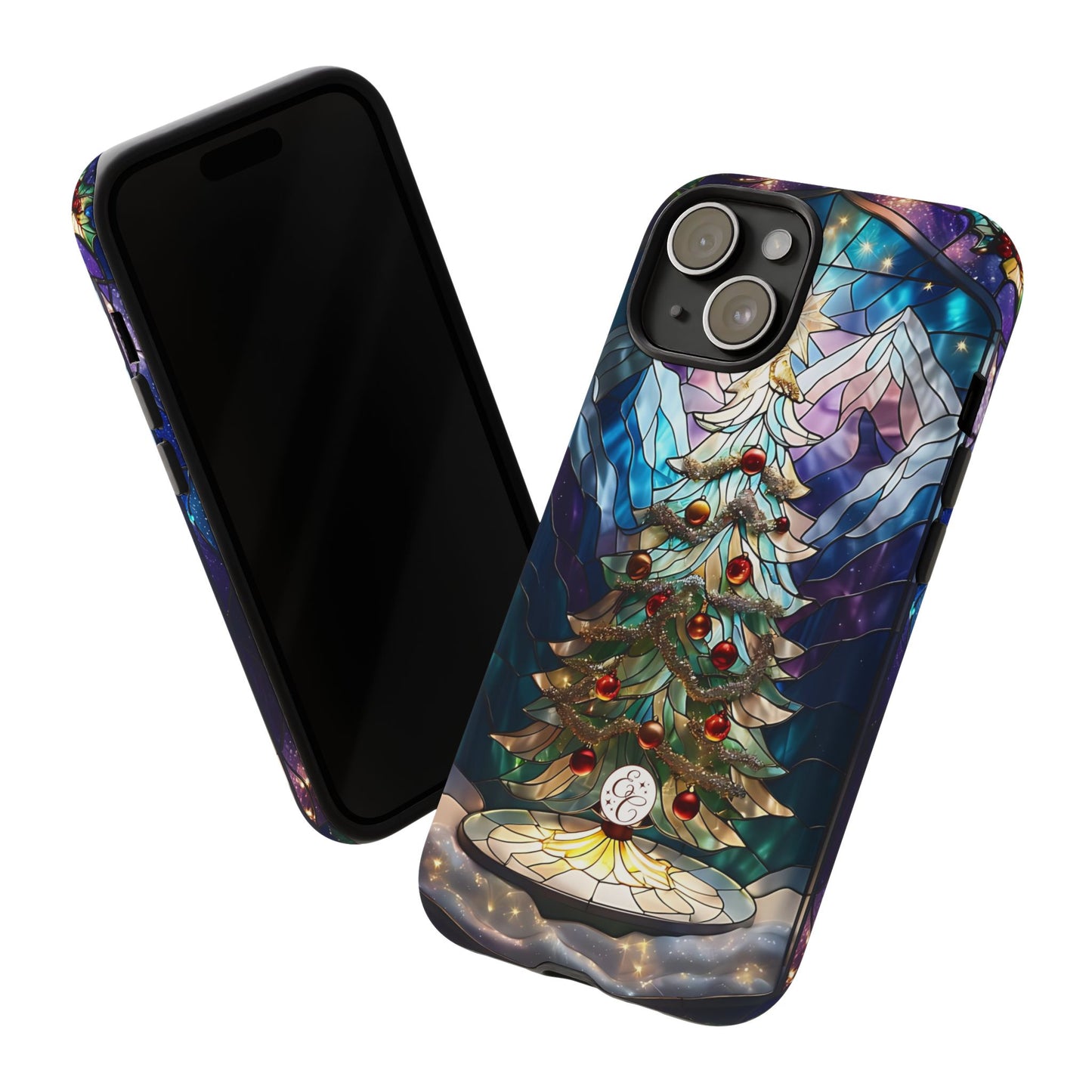 Christmas Tree Stained Glass Tough Phone Case