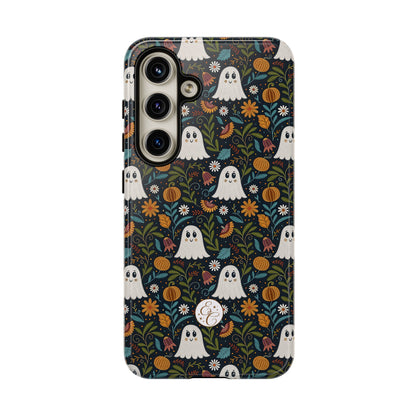 Boho Halloween Ghost Pattern Tough Phone Case