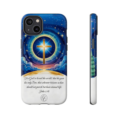 Celestial Cross - John 3:16 Tough Phone Case