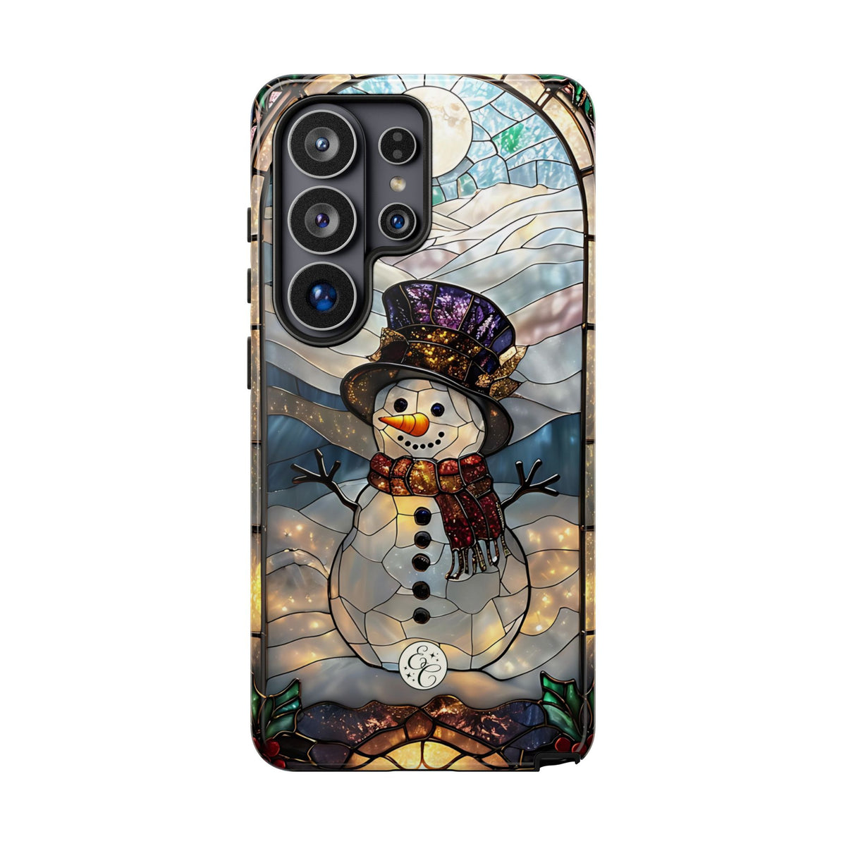 Snowman Stained Glass Phone Case