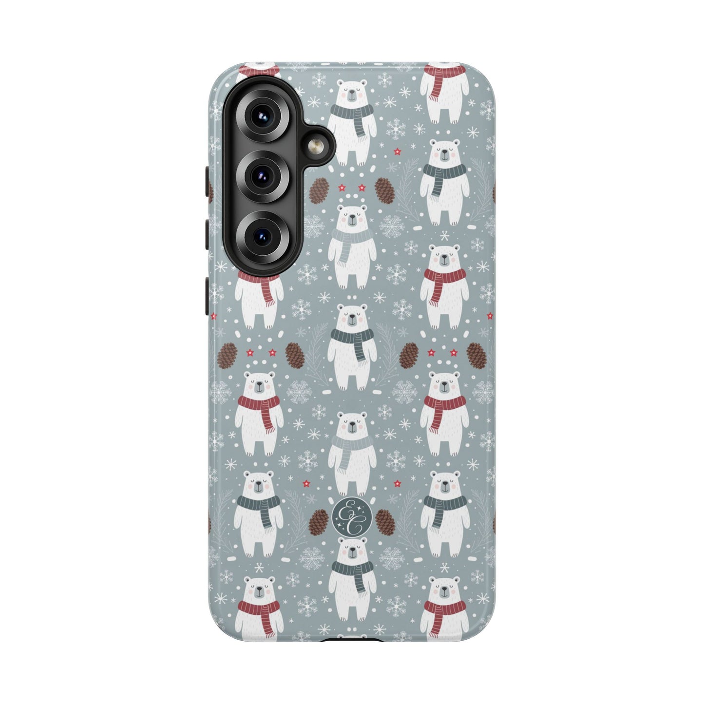 Cute Polar Bear Pattern Tough Phone Case