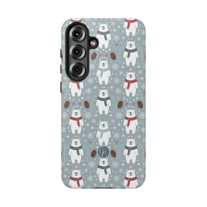 Cute Polar Bear Pattern Tough Phone Case