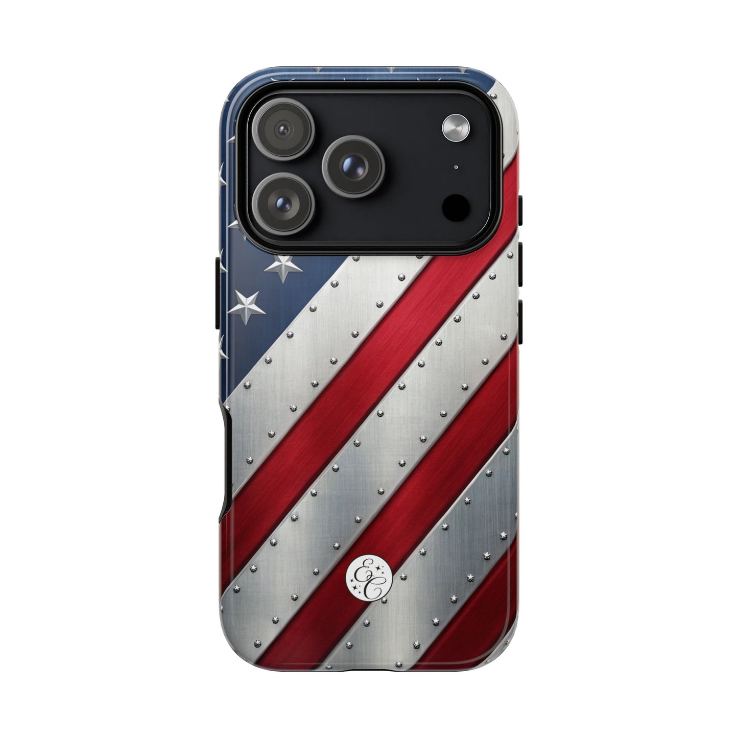 Metallic American Flag Tough Phone Case