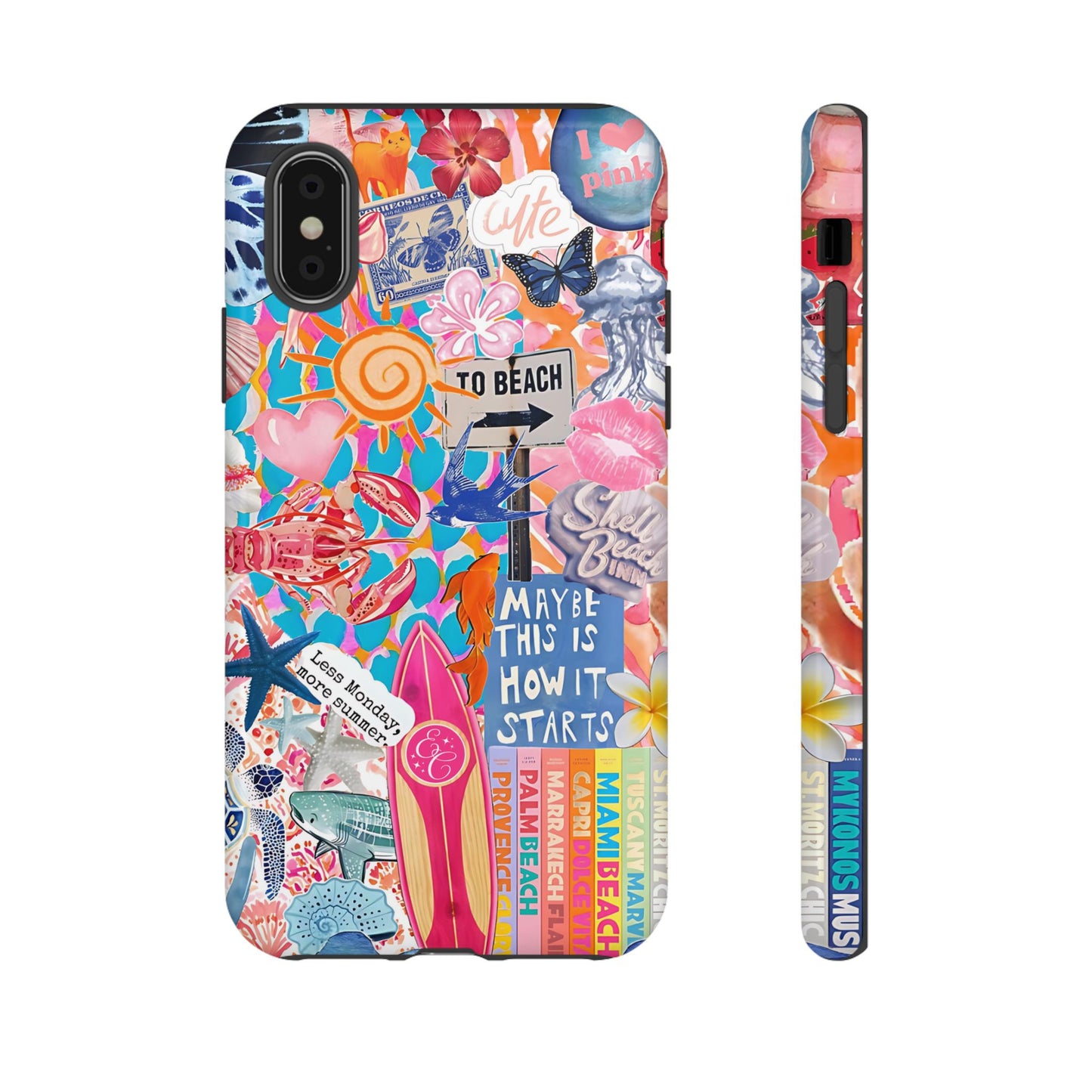 Colorful Beach Collage Tough Phone Case