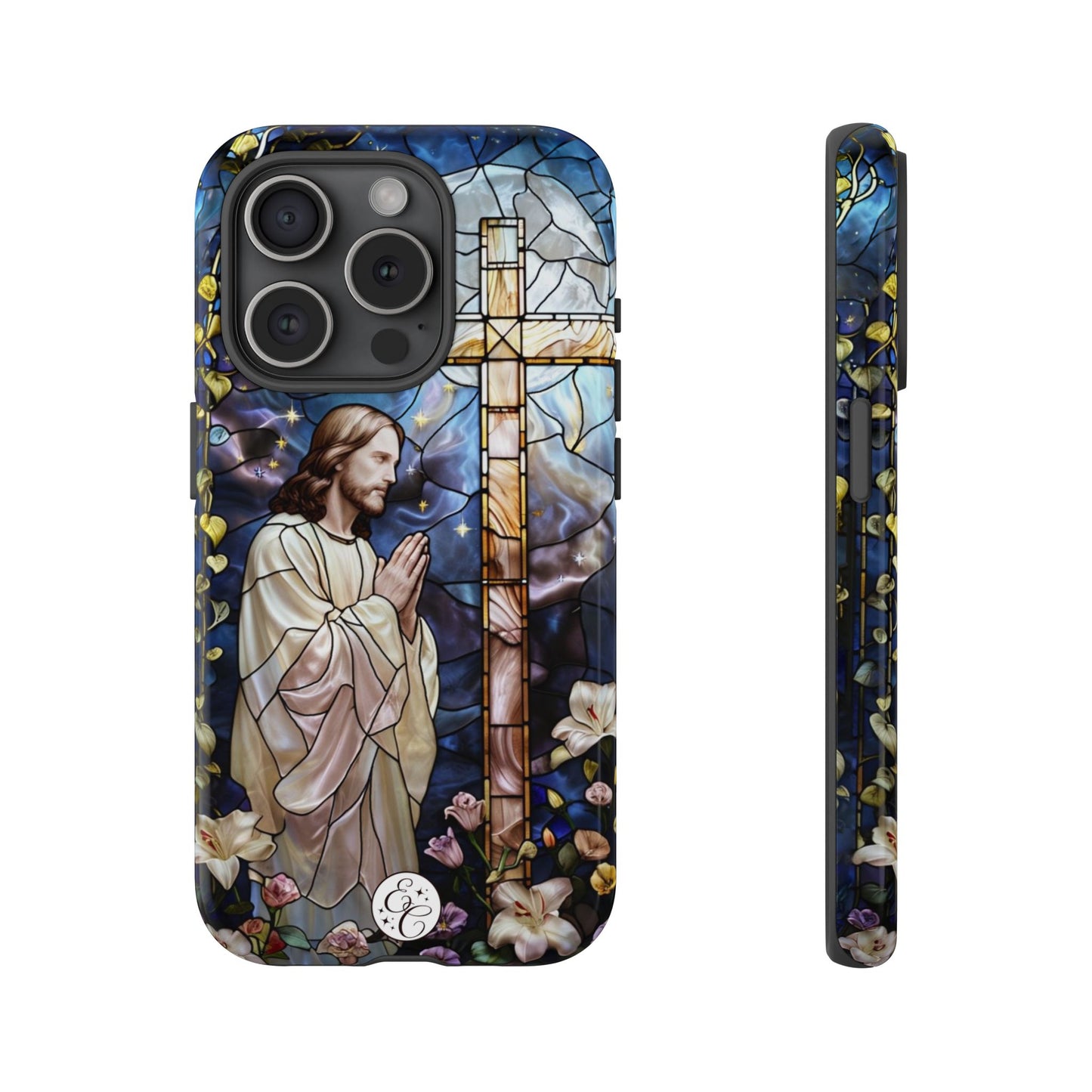 Jesus Praying Stained Glass Tough Phone Case