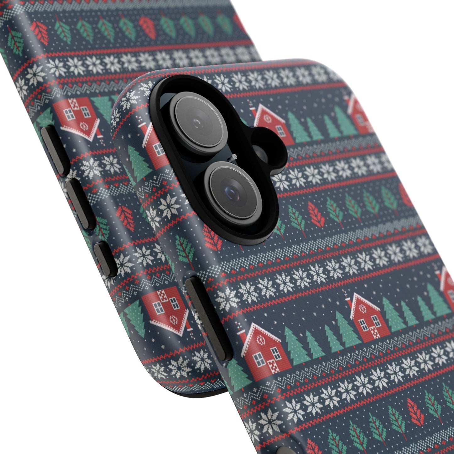 Winter Cottage Pattern Tough Phone Case