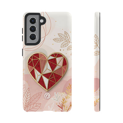 Geometric Heart Tough Phone Case