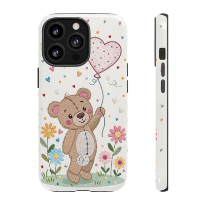 Cute Teddy Bear Tough Phone Case